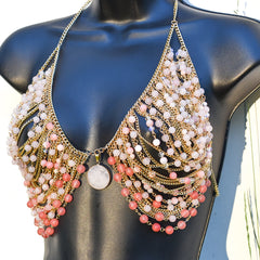 Custom Crystal Beaded Bra (Bikini Style)