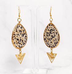 Crystal Teardrop Evil Eye Statement Earrings